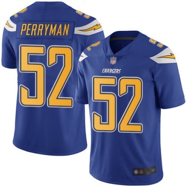 Los Angeles Chargers NFL Football Denzel Perryman Electric Blue Jersey Youth Limited #52 Rush Vapor Untouchable->women nfl jersey->Women Jersey